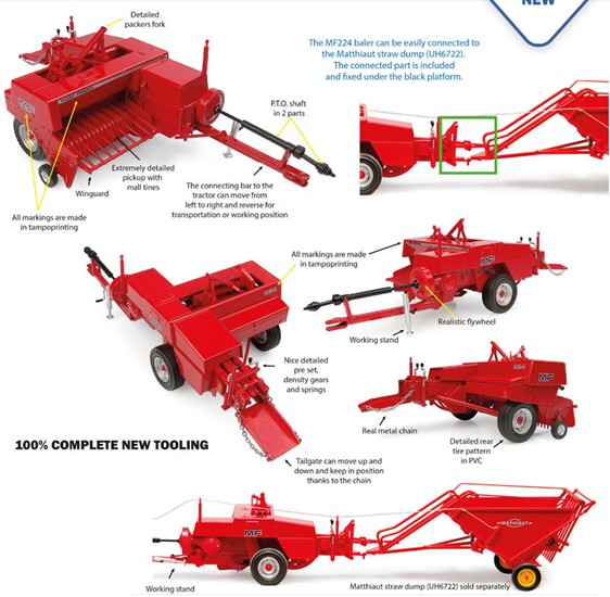 Massey Ferguson 224 Baler - 1:32